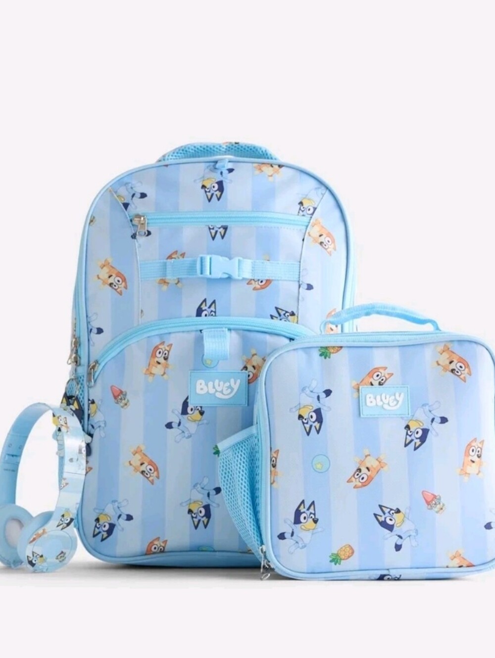 Kids Light Blue Backpack Set with Headphones. T25